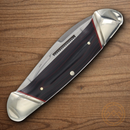 Rough Ryder Canoe Pocket Knife Stainless Steel Blades Black/Red Micarta Handle