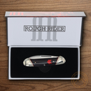 Rough Ryder Canoe Pocket Knife Stainless Steel Blades Black/Red Micarta Handle