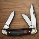 Rough Ryder Sowbelly Stockman Pocket Knife Stainless Steel Blades Black/Red Micarta Handle