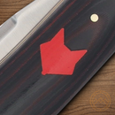 Rough Ryder Sowbelly Trapper Pocket Knife Stainless Steel Blades Black/Red Micarta Handle