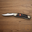 Rough Ryder Desert Fox Pocket Knife Stainless Steel Blades Black/Orange Micarta Handle