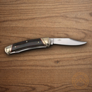 Rough Ryder Desert Fox Pocket Knife Stainless Steel Blades Black/Orange Micarta Handle