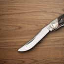 Rough Ryder Desert Fox Pocket Knife Stainless Steel Blades Black/Orange Micarta Handle