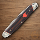 Rough Ryder Desert Fox Muskrat Pocket Knife Stainless Steel Blades Black/Orange Micarta Handle