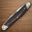 Rough Ryder Desert Fox Muskrat Pocket Knife Stainless Steel Blades Black/Orange Micarta Handle