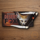 Rough Ryder Desert Fox Muskrat Pocket Knife Stainless Steel Blades Black/Orange Micarta Handle