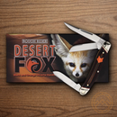 Rough Ryder Desert Fox Stockman Pocket Knife Stainless Steel Blades Black/Orange Micarta Handle