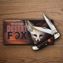 Rough Ryder Desert Fox Copperhead Pocket Knife Stainless Steel Blades Black/Orange Micarta Handle