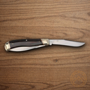 Rough Ryder Desert Fox Jumbo Trapper Pocket Knife Stainless Steel Blades Black/Orange Micarta Handle