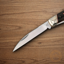 Rough Ryder Desert Fox Jumbo Trapper Pocket Knife Stainless Steel Blades Black/Orange Micarta Handle