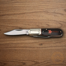 Rough Ryder Desert Fox Barlow Pocket Knife Stainless Steel Blades Black/Orange Micarta Handle
