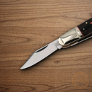 Rough Ryder Desert Fox Barlow Pocket Knife Stainless Steel Blades Black/Orange Micarta Handle