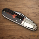 Rough Ryder Desert Fox Barlow Pocket Knife Stainless Steel Blades Black/Orange Micarta Handle
