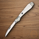 Rough Ryder Folding Knife Stainless Steel Blade White Micarta Handle