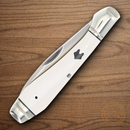Rough Ryder Folding Knife Stainless Steel Blade White Micarta Handle