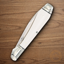 Rough Ryder Folding Knife Stainless Steel Blade White Micarta Handle