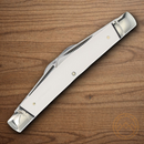 Rough Ryder Fox Congress Pocket Knife Stainless Steel Blades White Micarta Handle