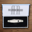 Rough Ryder Stockman Pocket Knife Stainless Steel Blades White Micarta Handle