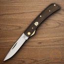 Rough Ryder Small Work Folding Knife Stainless Steel Blade  Brown Burlap Micarta Handle