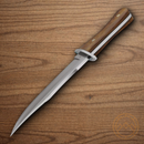 Rough Ryder Tater Skin Fixed Knife 7.5" Stainless Steel Blade Brown Burlap Micarta Handle