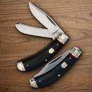 Rough Ryder Bow Trapper Pocket Knife Stainless Steel Blades Black Micarta Handle