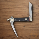 Rough Ryder Marlin Spike Pocket Knife Stainless Steel Blade Black/Red Micarta Handle