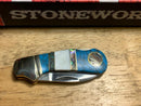 Rough Ryder Cub Stoneworx Folding Knife 1.5" Stainless Steel Blade Turquoise/Mother of Pearl/abalone Handle