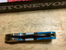 Rough Ryder Cub Stoneworx Folding Knife 1.5" Stainless Steel Blade Turquoise/Mother of Pearl/abalone Handle