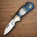 Rough Ryder Cub Stoneworx Folding Knife 1.5" Stainless Steel Blade Turquoise/Mother of Pearl/abalone Handle