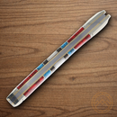 Rough Ryder Stoneworx Folding Knife Stainless Steel Blade Blue/Red Turquoise/Mother of Pearl/abalone Handle