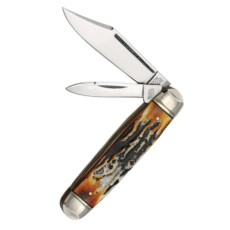 Rough Ryder Cattleman Pocket Knife Carbon Steel Clip And Pen Blades Cinnamon Stag Bone Handle 2430 -Rough Ryder - Survivor Hand Precision Knives & Outdoor Gear Store