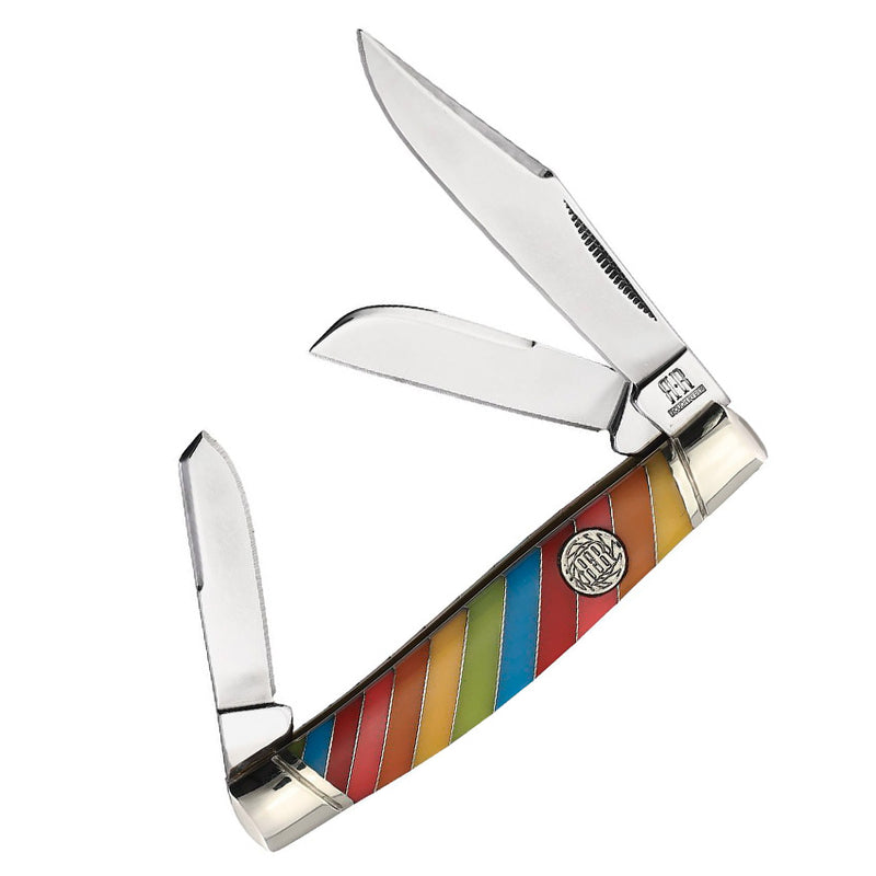 Rough Ryder Stockman Lollipop Pocket Knife Stainless Steel Clip / Sheepsfoot And Spey Blades Multi Synthetic Handle 2464 -Rough Ryder - Survivor Hand Precision Knives & Outdoor Gear Store