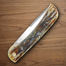 Rough Ryder Folding Knife Carbon Steel Blade Cinnamon Bonestag  Handle