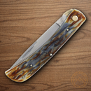 Rough Ryder Folding Knife Carbon Steel Blade Cinnamon Bonestag  Handle