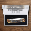 Rough Ryder Folding Knife Carbon Steel Blade Cinnamon Bonestag  Handle