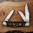 Rough Ryder Sowbelly Pocket Knife 440B Steel Blades Synthetic/Nickel Silver