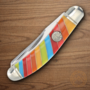Rough Ryder Lollipop Sowbelly Trapper Pocket Knife Stainless Steel Blades Multi Plastic Handle
