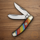 Rough Ryder Lollipop Sowbelly Trapper Pocket Knife Stainless Steel Blades Multi Plastic Handle