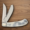 Rough Ryder Apaloosa Pocket Knife Stainless Steel Blades White/Gray Bone Handle
