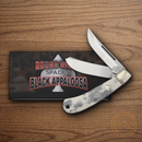 Rough Ryder Apaloosa Pocket Knife Stainless Steel Blades White/Gray Bone Handle