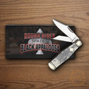 Rough Ryder Appaloosa Coke Bottle Pocket Knife Stainless Steel Blades White/Gray Bone Handle