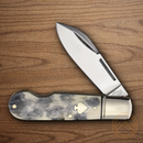 Rough Ryder Appaloosa Folding Knife Stainless Steel Blades White/Gray Bone Handle