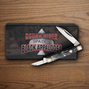 Rough Ryder Appaloosa Capital Intern Pocket Knife Stainless Steel Blades White/Gray Bone Handle