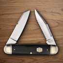 Rough Ryder Carnivore Jack 2 Pocket Knife Stainless Steel Blades Black Bone Handle