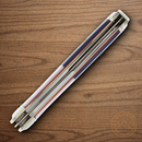 Rough Ryder Texas Star Trapper Pocket Knife Stainless Steel Blades Red/White/Blue Plastic Handle