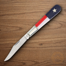 Rough Ryder Texas Star Daddy Barlow Folding Knife Stainless Steel Blade Red/White/Blue Plastic Handle