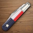 Rough Ryder Texas Star Daddy Barlow Folding Knife Stainless Steel Blade Red/White/Blue Plastic Handle