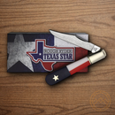 Rough Ryder Texas Star Daddy Barlow Folding Knife Stainless Steel Blade Red/White/Blue Plastic Handle