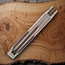 Rough Ryder Texas Star Sowbelly Trapper Pocket Knife 440 Steel Clip And Spey Blades Smooth Bone Handle 2501