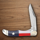 Rough Ryder Texas Star Folding Knife Stainless Steel Blade Red/White/Blue Plastic Handle